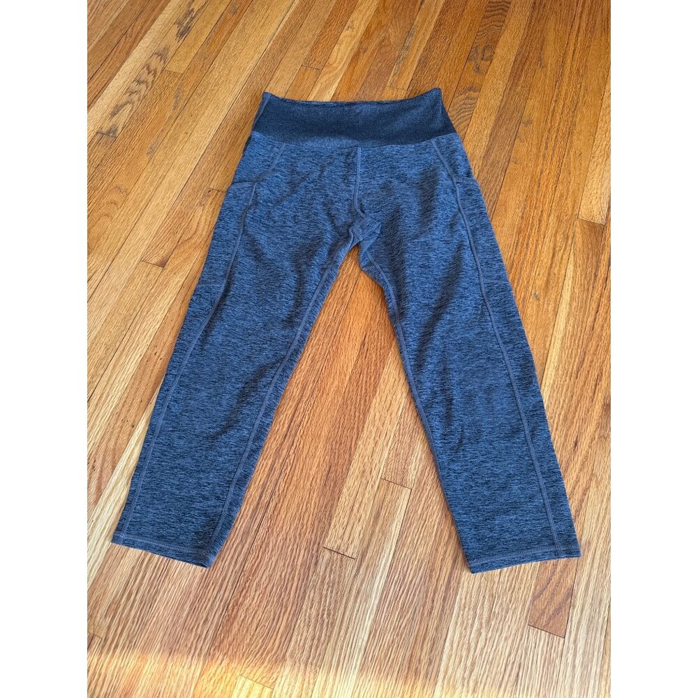 Kirkland Signature Womens Heather Gray Mid-Rise Stretchy Leggings M